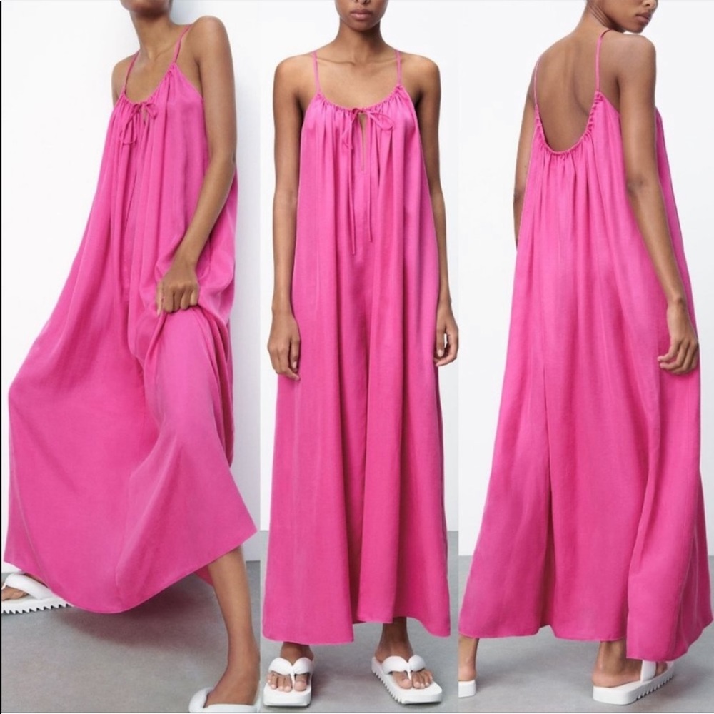 ZARA pink maxi dress